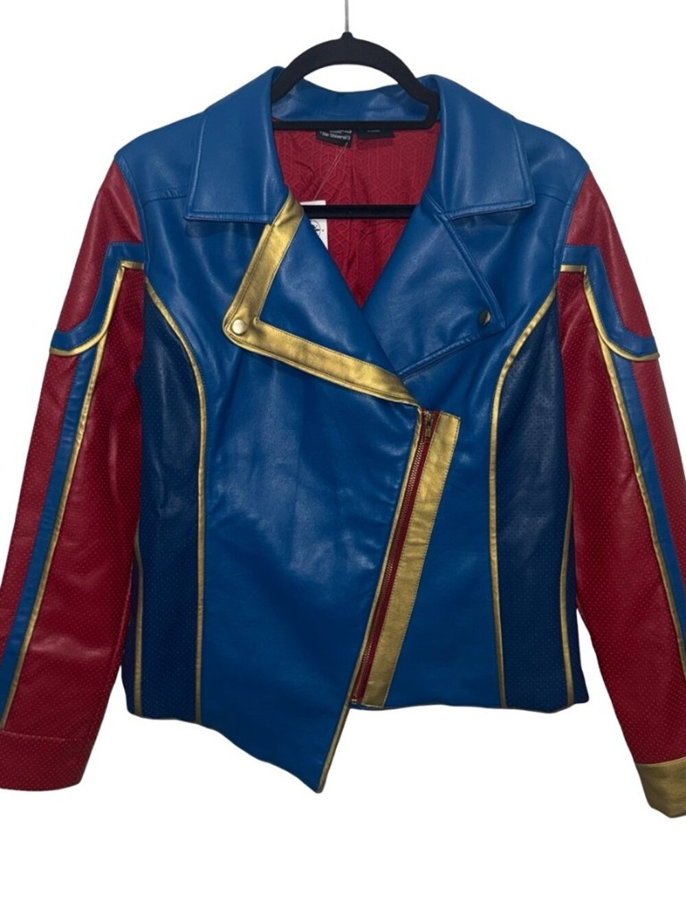 Ms. Marvel Her Universe Faux Leather Moto Jacket Sz M NWT